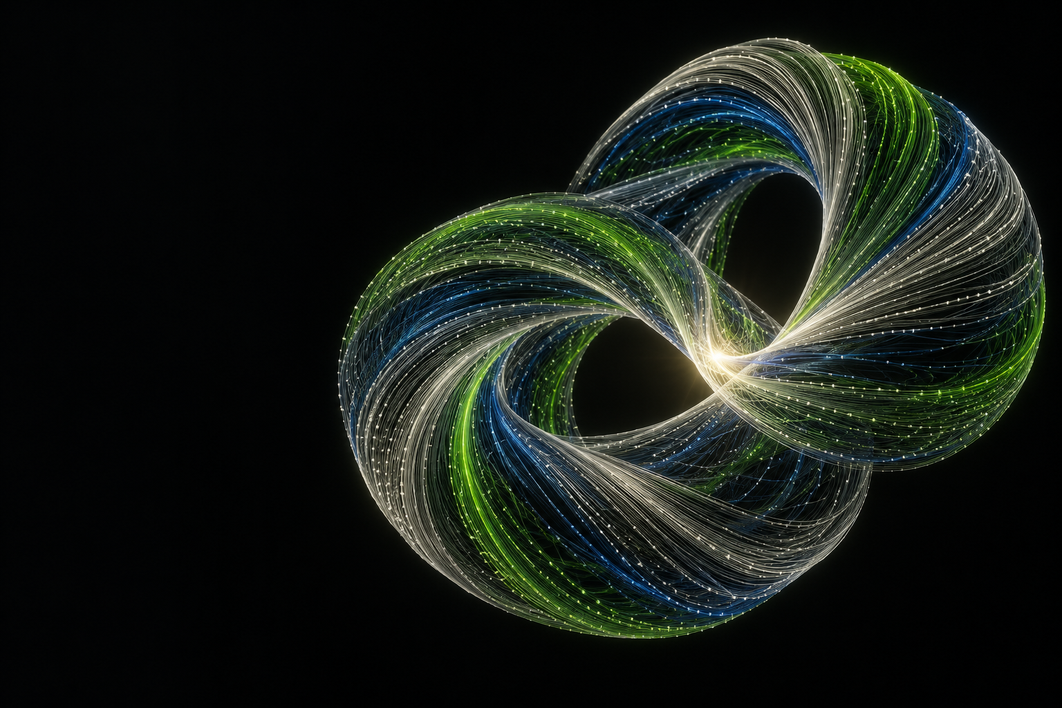 Abstract luminous structures expressing relationships and transformation
